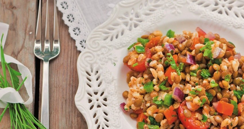 Red Lentil and Olive Salad