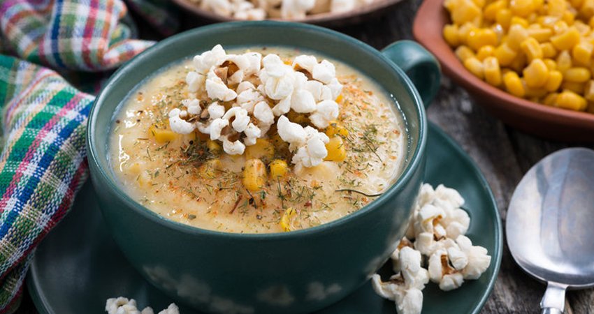 Almond Butter, Fennel, and Popcorn Soup