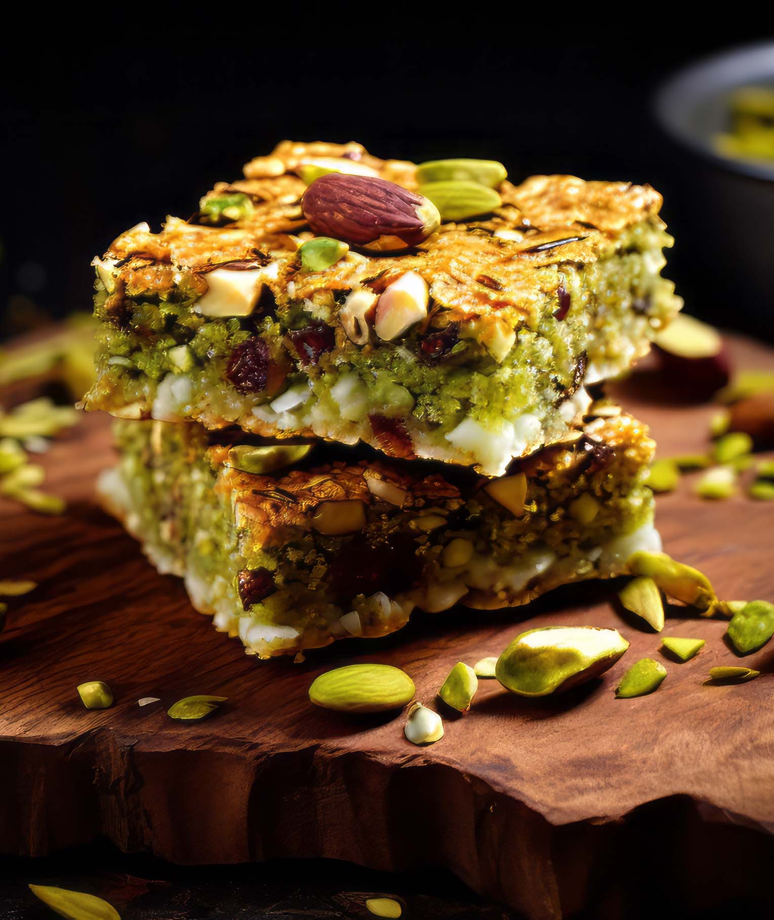 Raw Vegan Orange Pistachio Bars