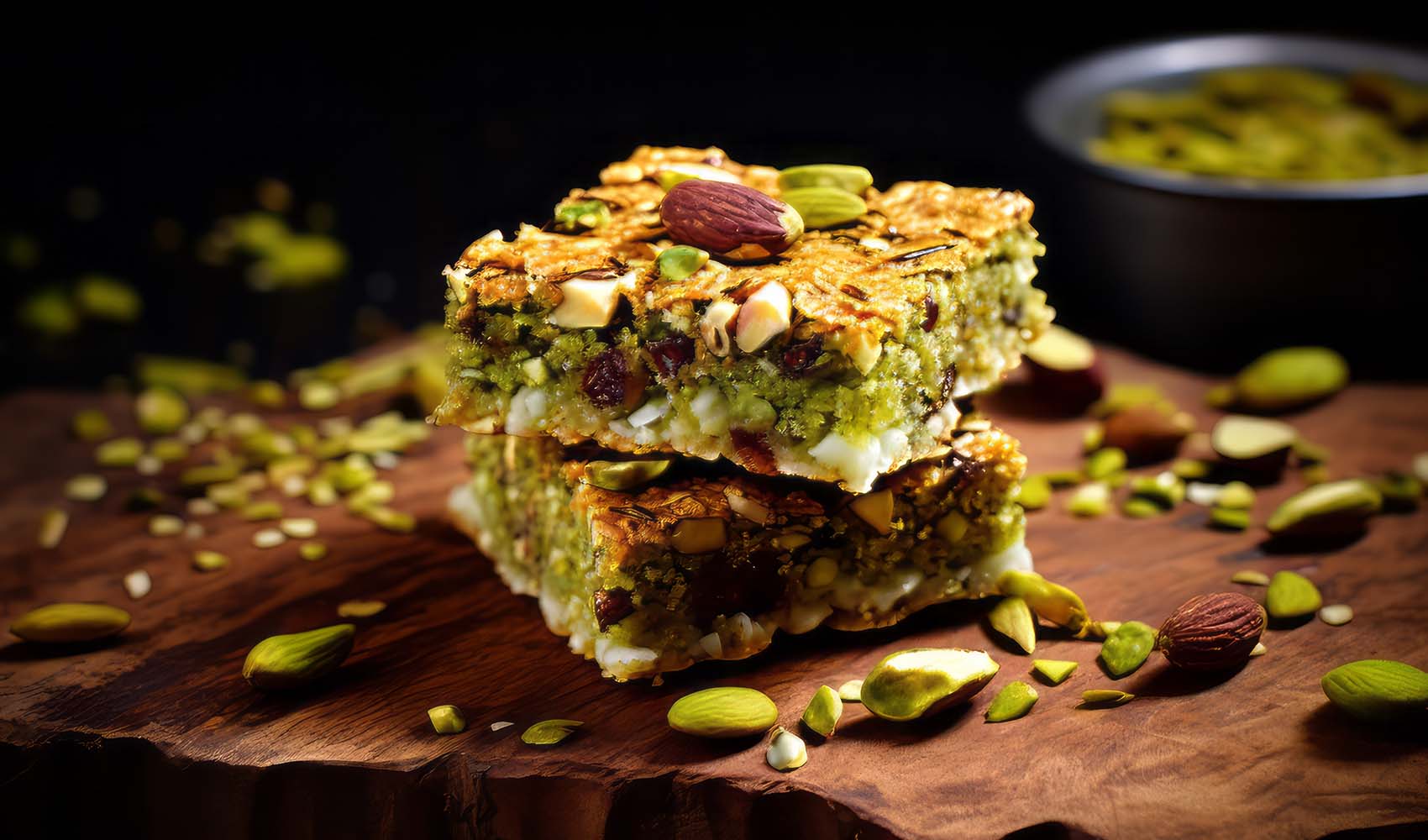 Raw Vegan Orange Pistachio Bars