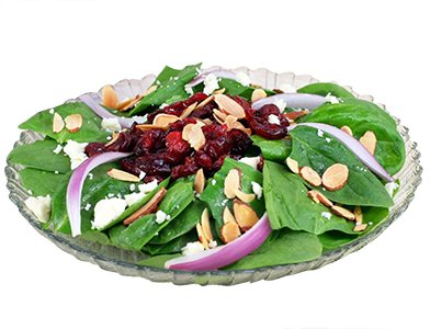 Almond Spinach Salad with Cranberries