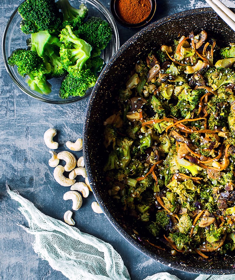 Broccoli and Mushroom Stir-Fry