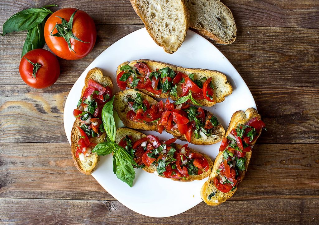 Classic Tomato Basil Bruschetta