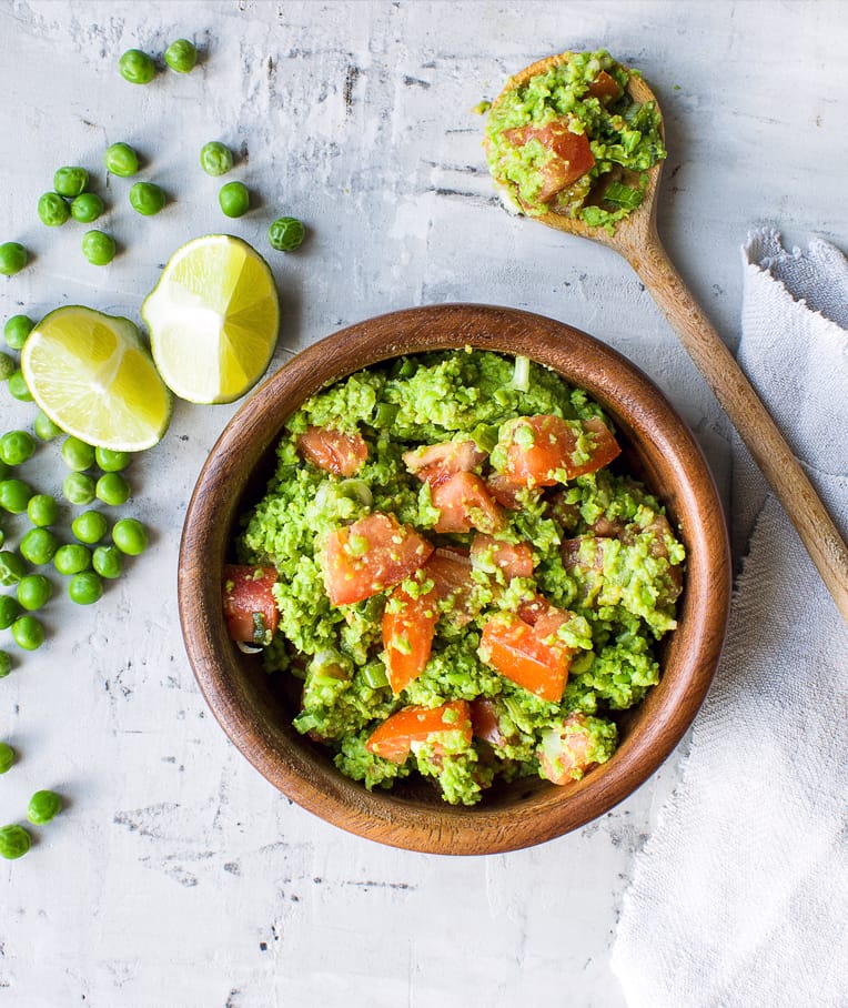 Guacamole with a Pea Twist