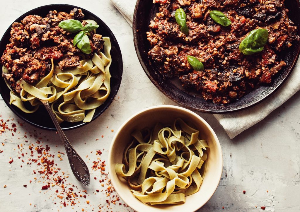 Mushroom & Walnut Spicy Bolognese