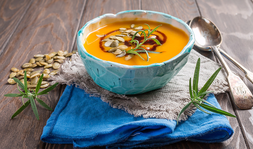 Roasting the pumpkins and vegetable