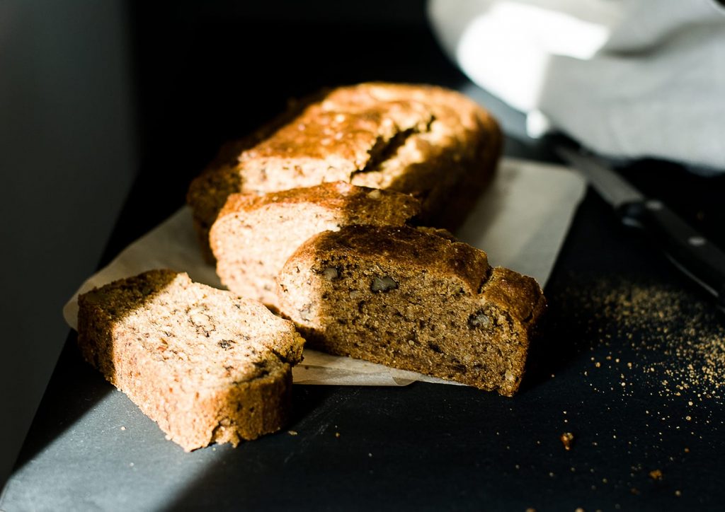 Vegan Banana Bread with Walnuts