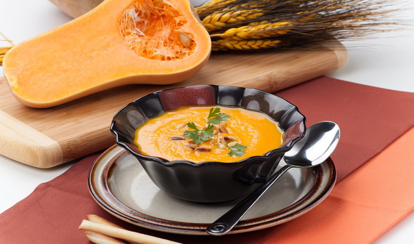 pumpkin soup with nuts