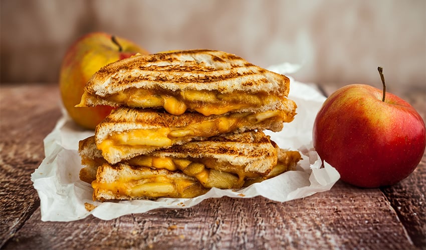 Apple grilled cheese sandwich