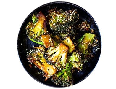 Quick Roasted Broccoli with Soy Sauce and Sesame Seeds