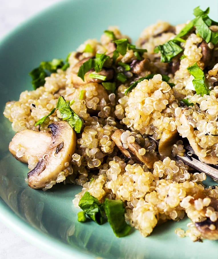 Creamy Garlic Mushroom Quinoa – Healthy Blog