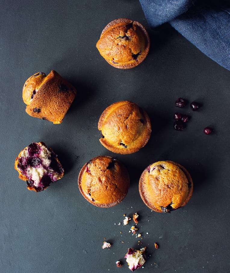 Vegan Almond Blueberry Mini Muffins