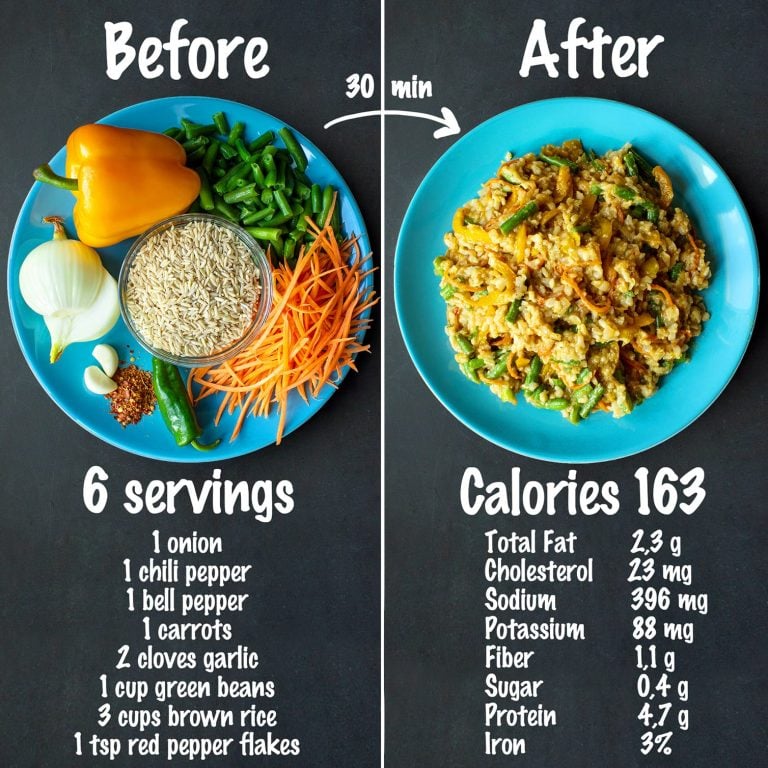 brown rice calories