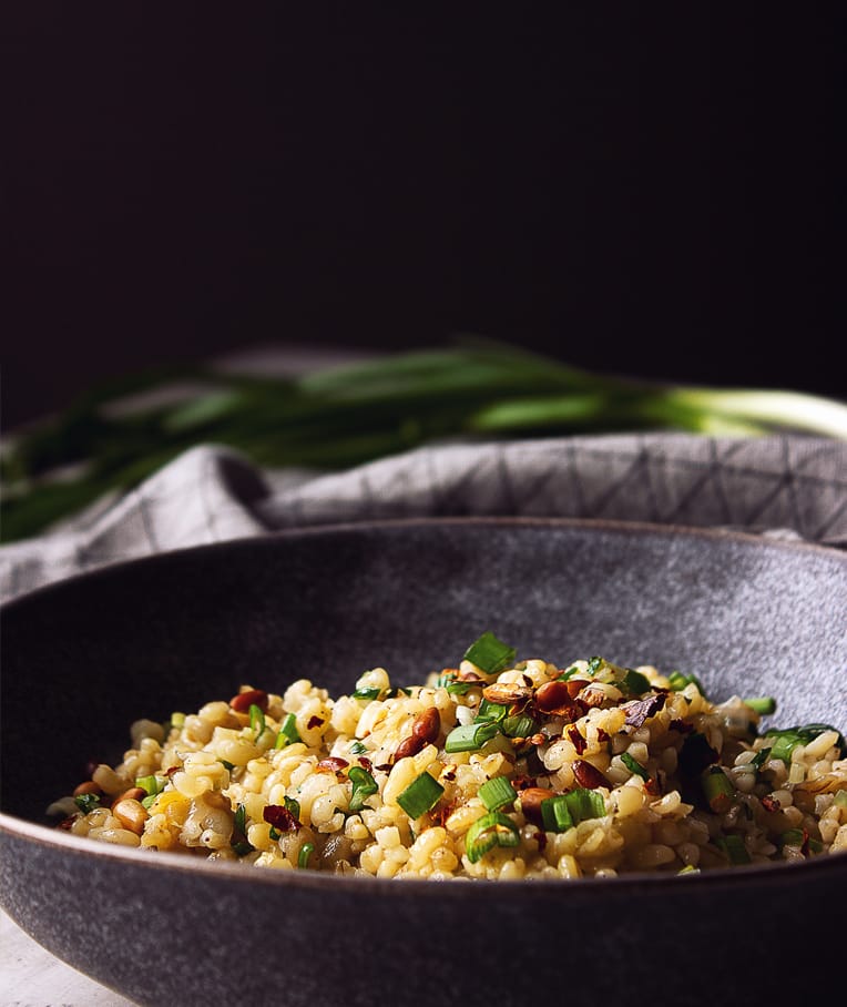 Creamy Garlic-Infused Bulgur Risotto