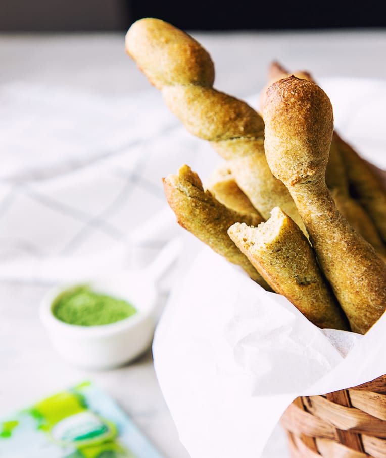 Easy Vegan Spinach Breadsticks