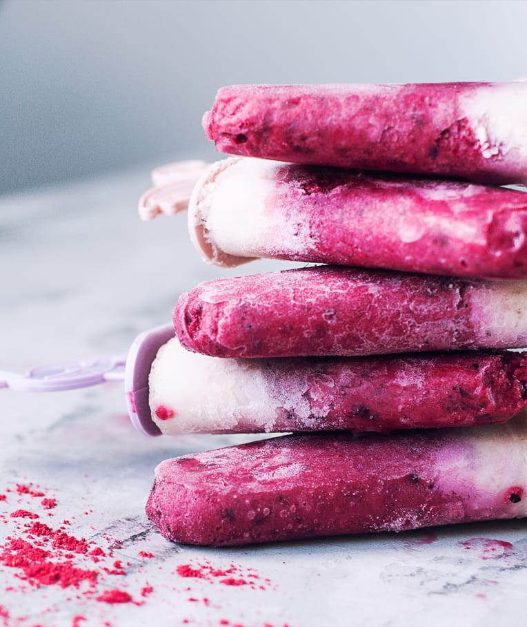 Black Currant Coconut Popsicles