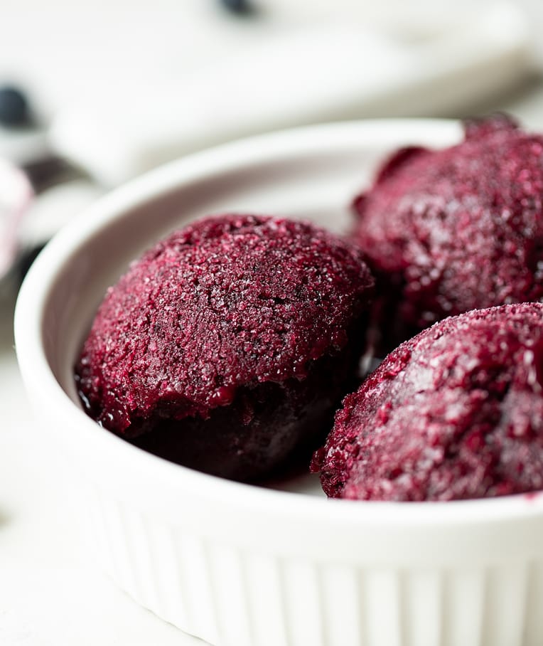 Refreshing Blueberry Ginger Sorbet