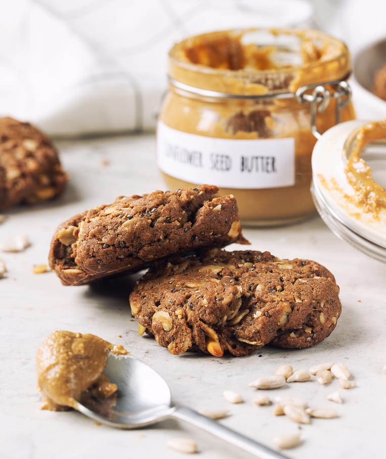 Breakfast Cookies with Homemade Sunflower Butter