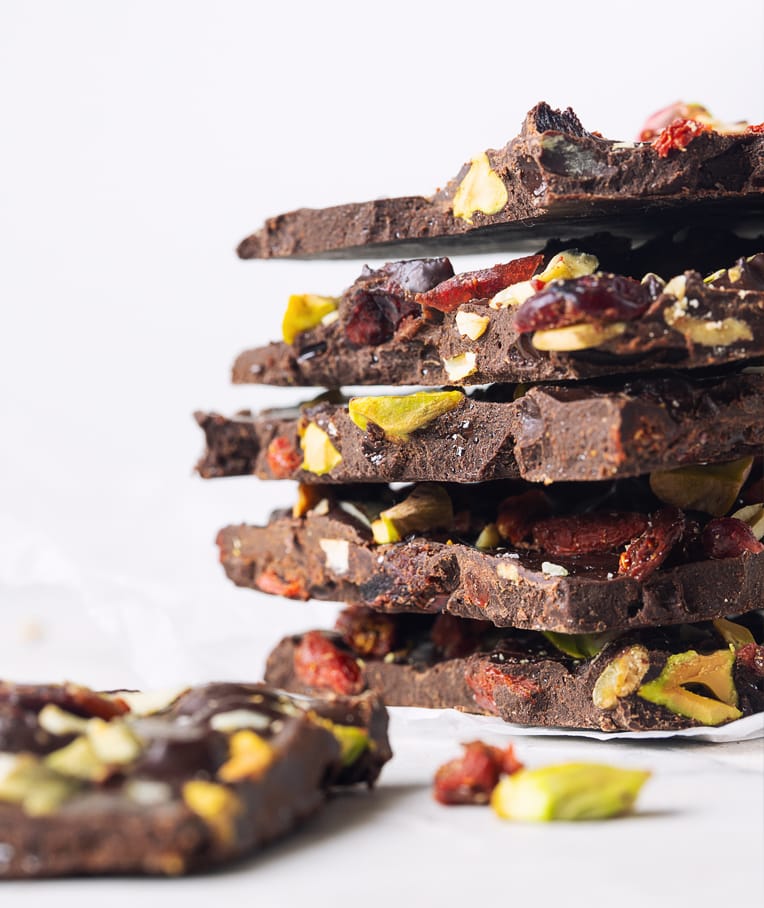 Fall-Inspired Dark Chocolate Bark