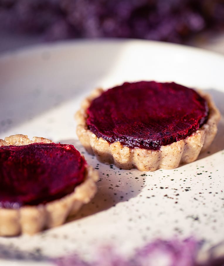 No-Bake Mini Tarts with Blueberry Lemon Curd