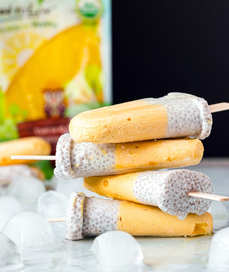 Mango Chia Breakfast Popsicles