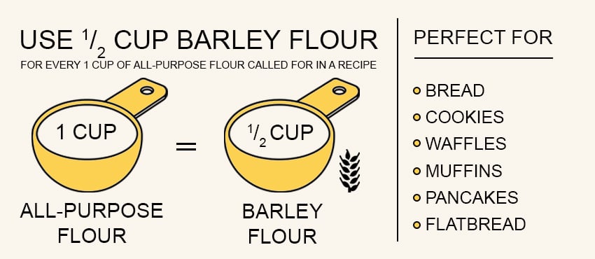 how to substitute regular flour with barley flour