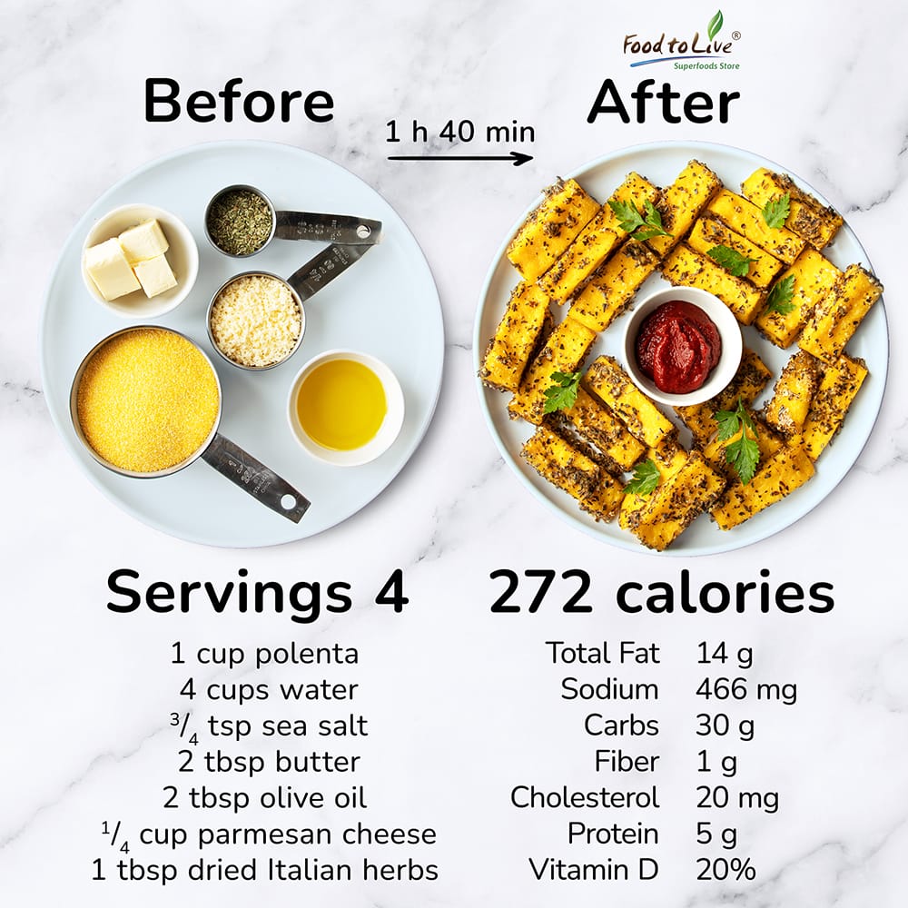 Parmesan and Herb Polenta Fries Nutrition