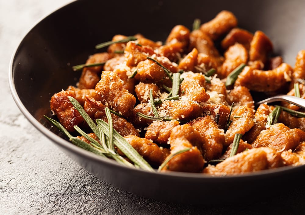 amaranth sweet potato gnocchi