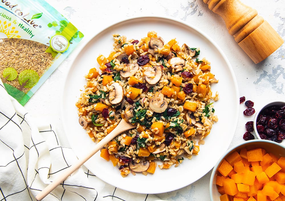 brown rice pumpkin pilaf