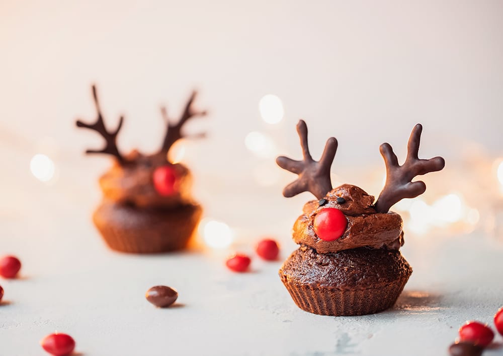 christmas reindeer cupcakes