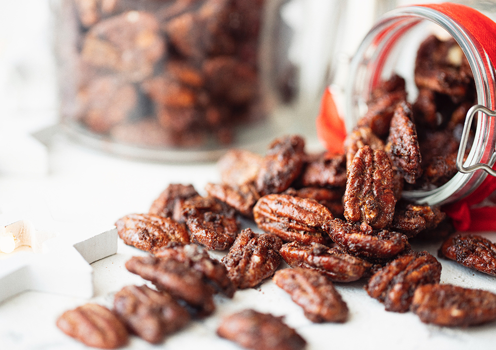 cinnamon sugar candied pecans