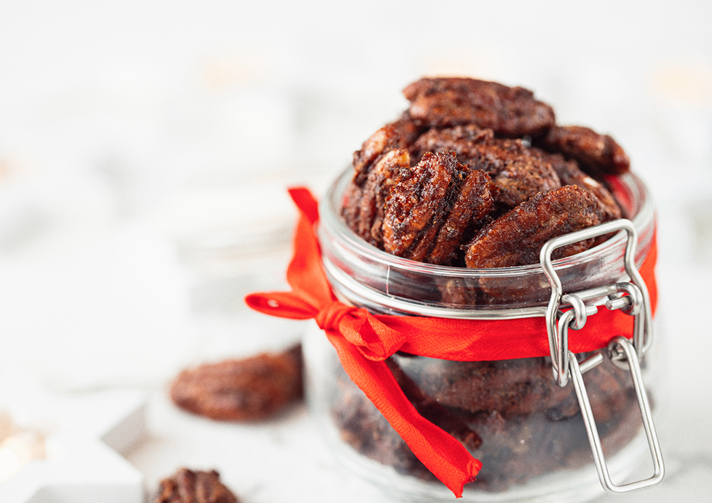 cinnamon sugar candied pecans