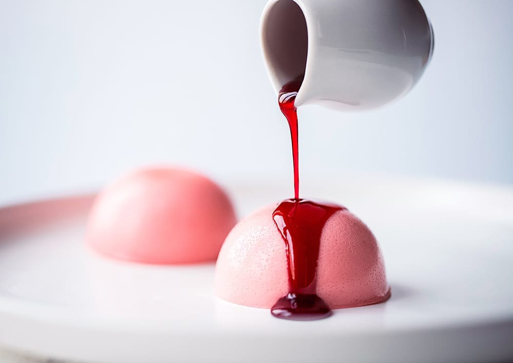 valentine's day strawberry panna cotta