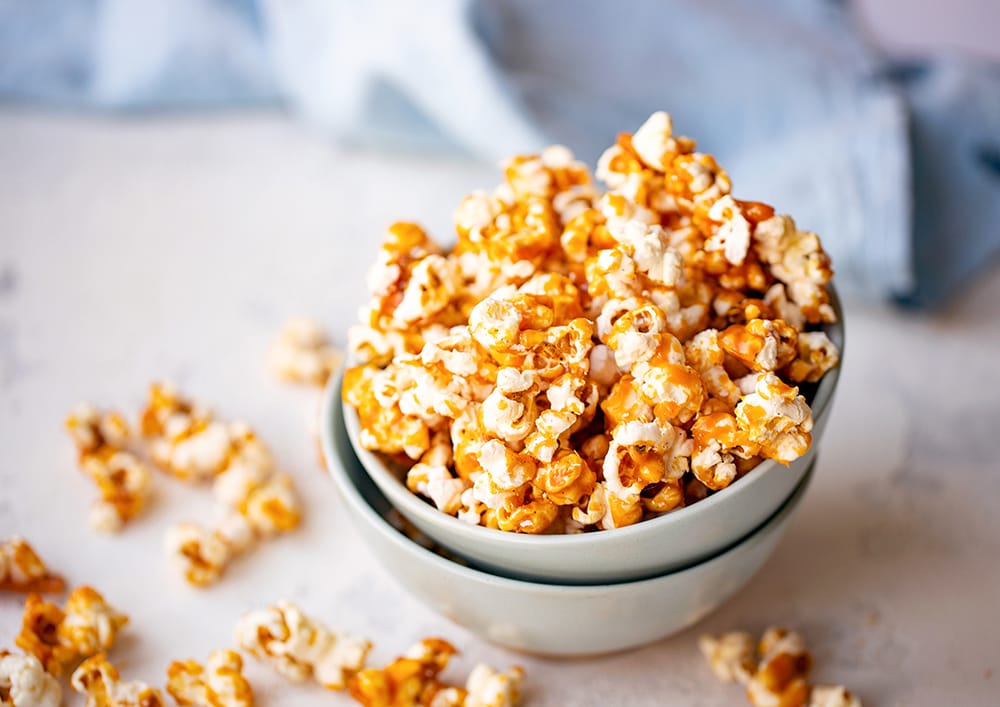 homemade caramel popcorn