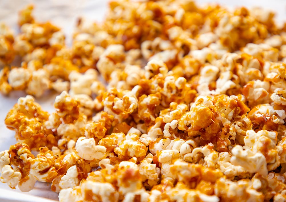 homemade caramel popcorn