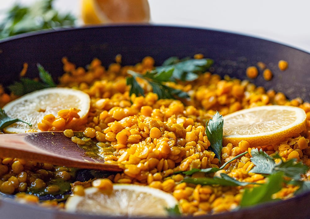 coconut golden lentil curry