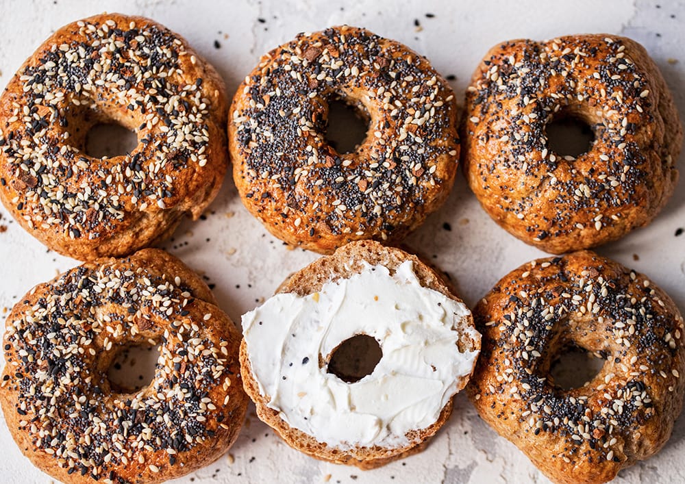 new-york style whole wheat bagels