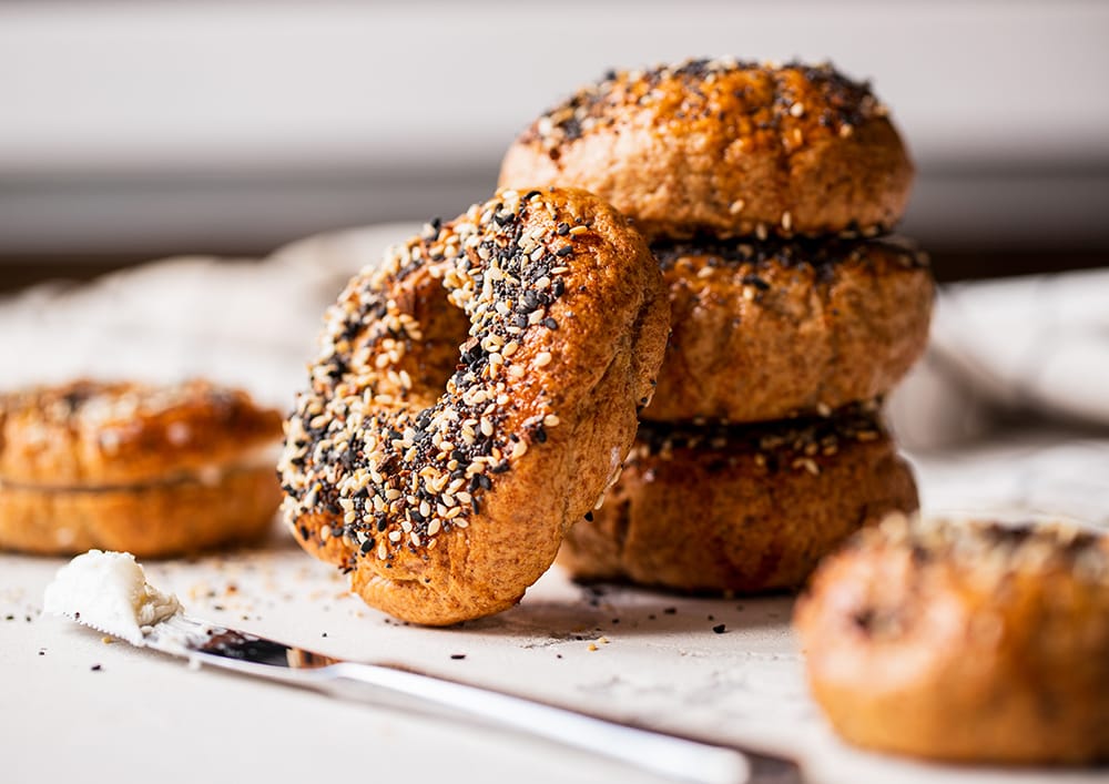 new-york style whole wheat bagels