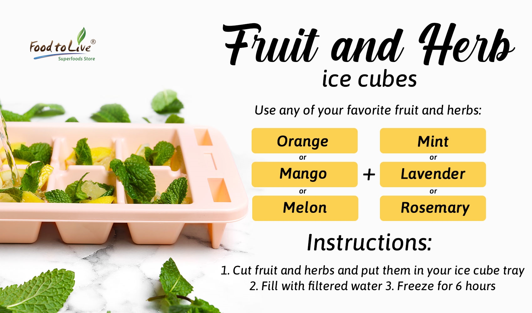 Easy Flavored Ice Cubes - Natural Deets