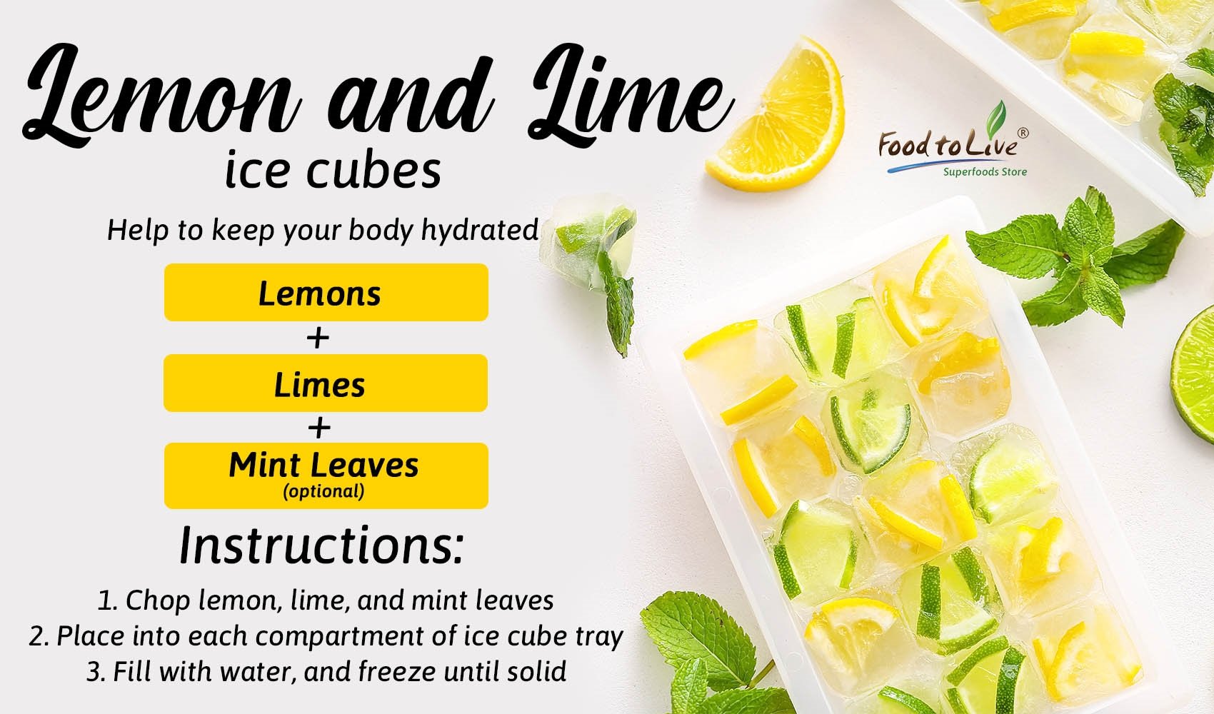 Easy Flavored Ice Cubes - Natural Deets