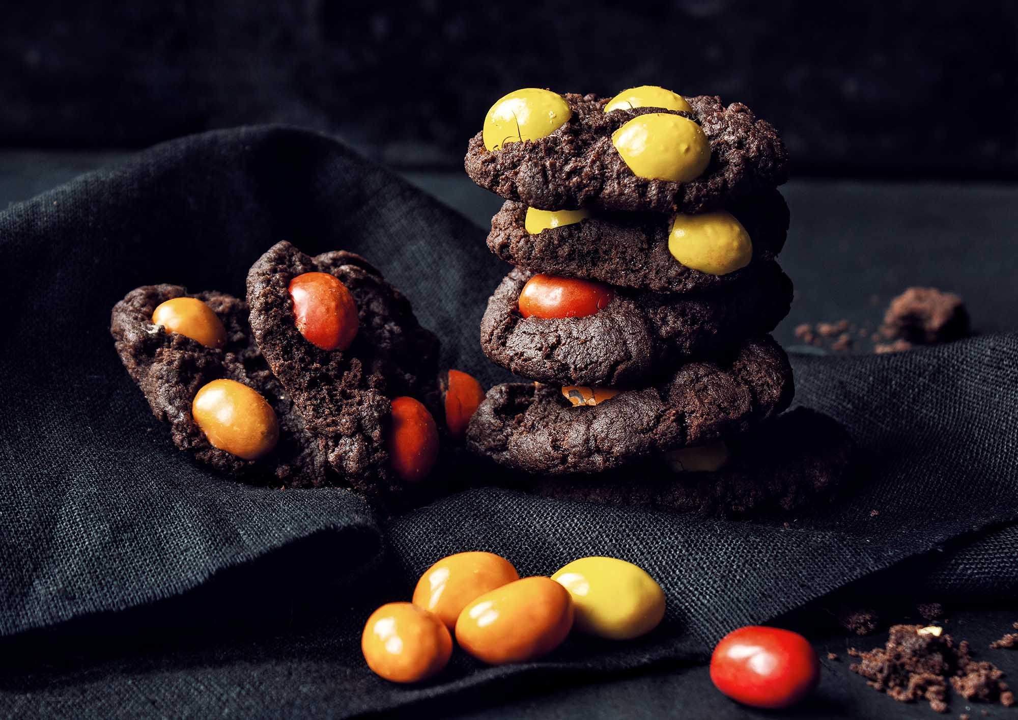 double-chocolate-spooky-cookies