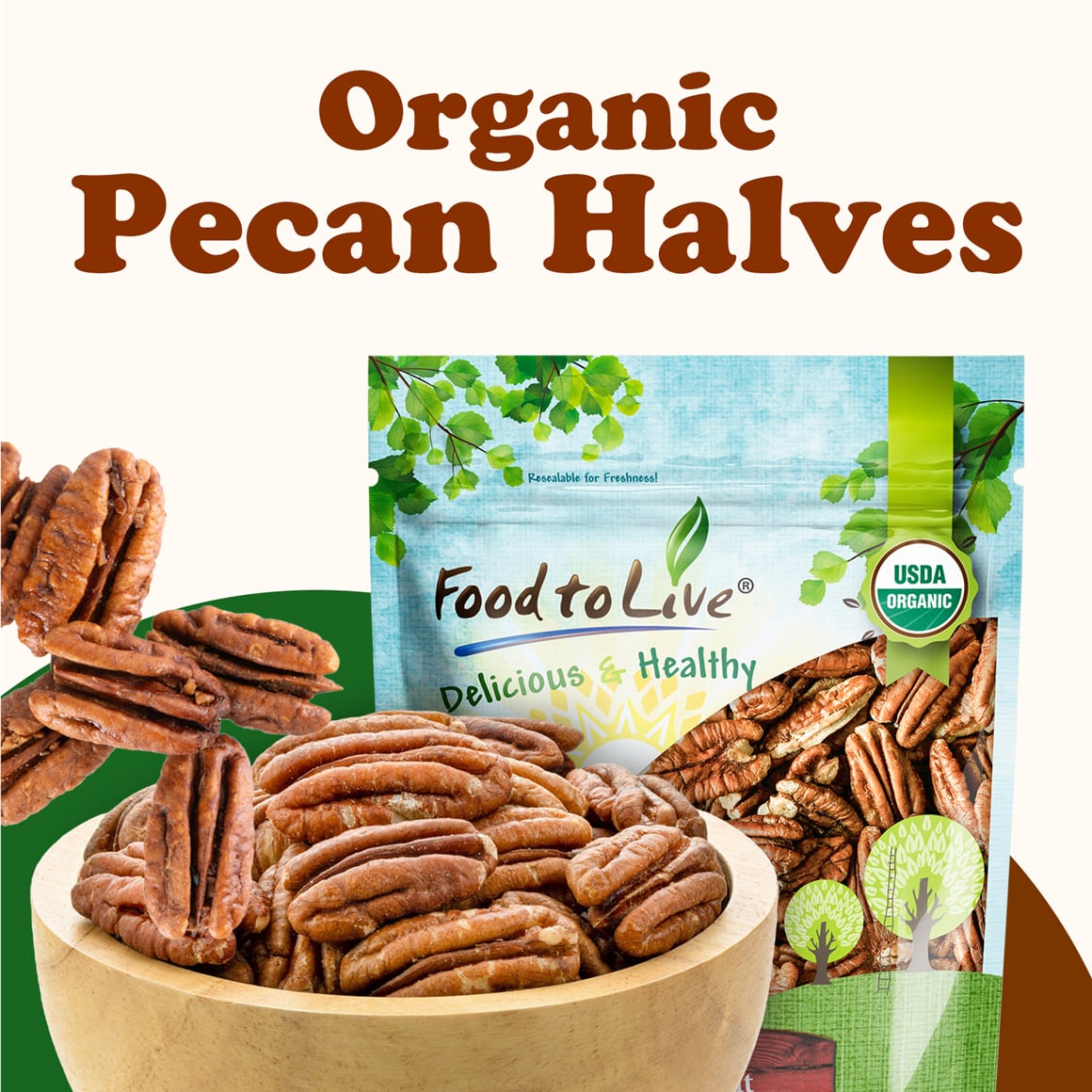 Organic Pecan Halves 1