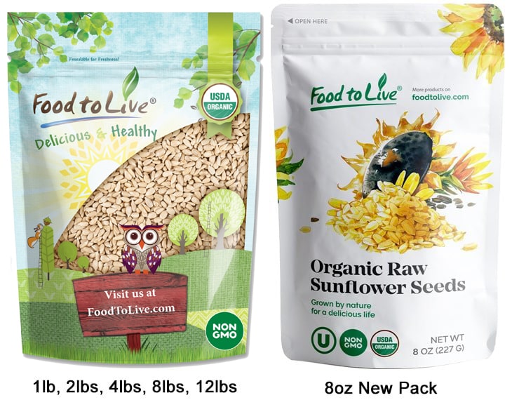 Organic Raw Sunflower Seeds New Pack