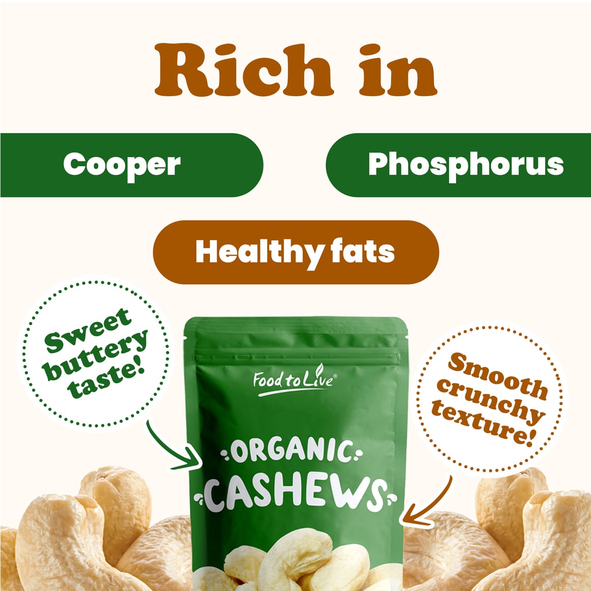 Organic Whole Cashews W320 2