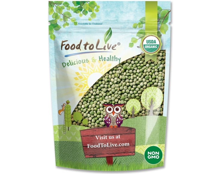 Organic Whole Dried Green Peas Pack