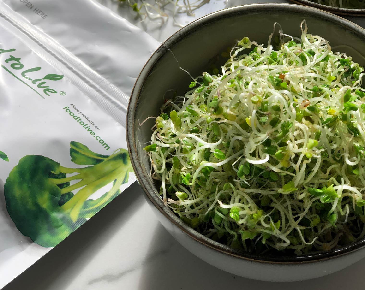 Organic Broccoli Sprouts by Food to Live