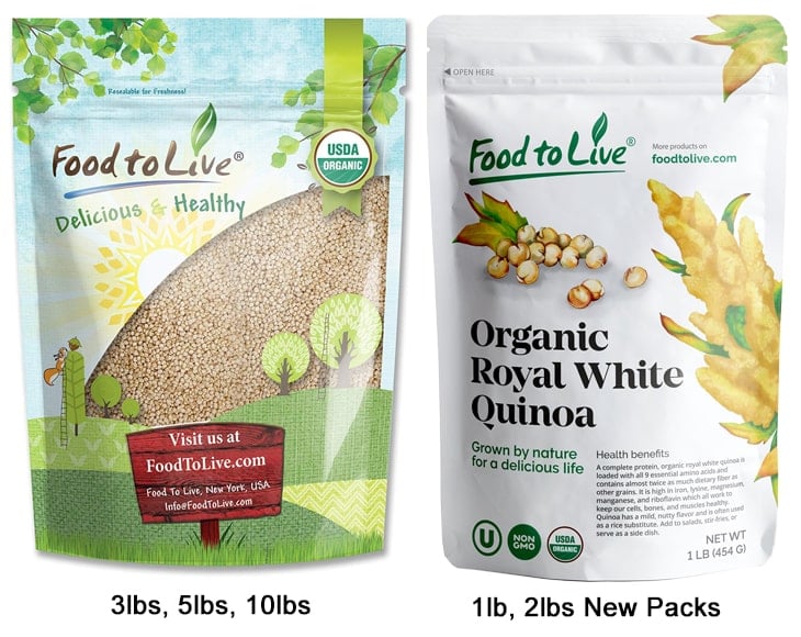 Organic Royal White Quinoa New Packs