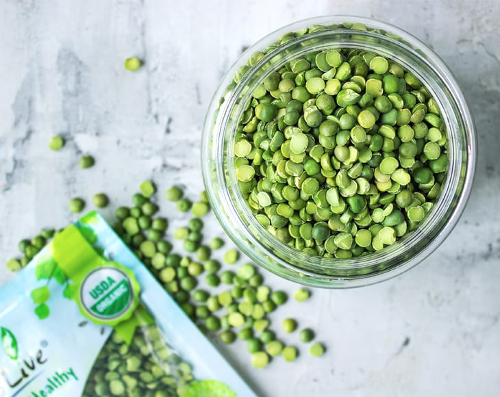 organic green split peas