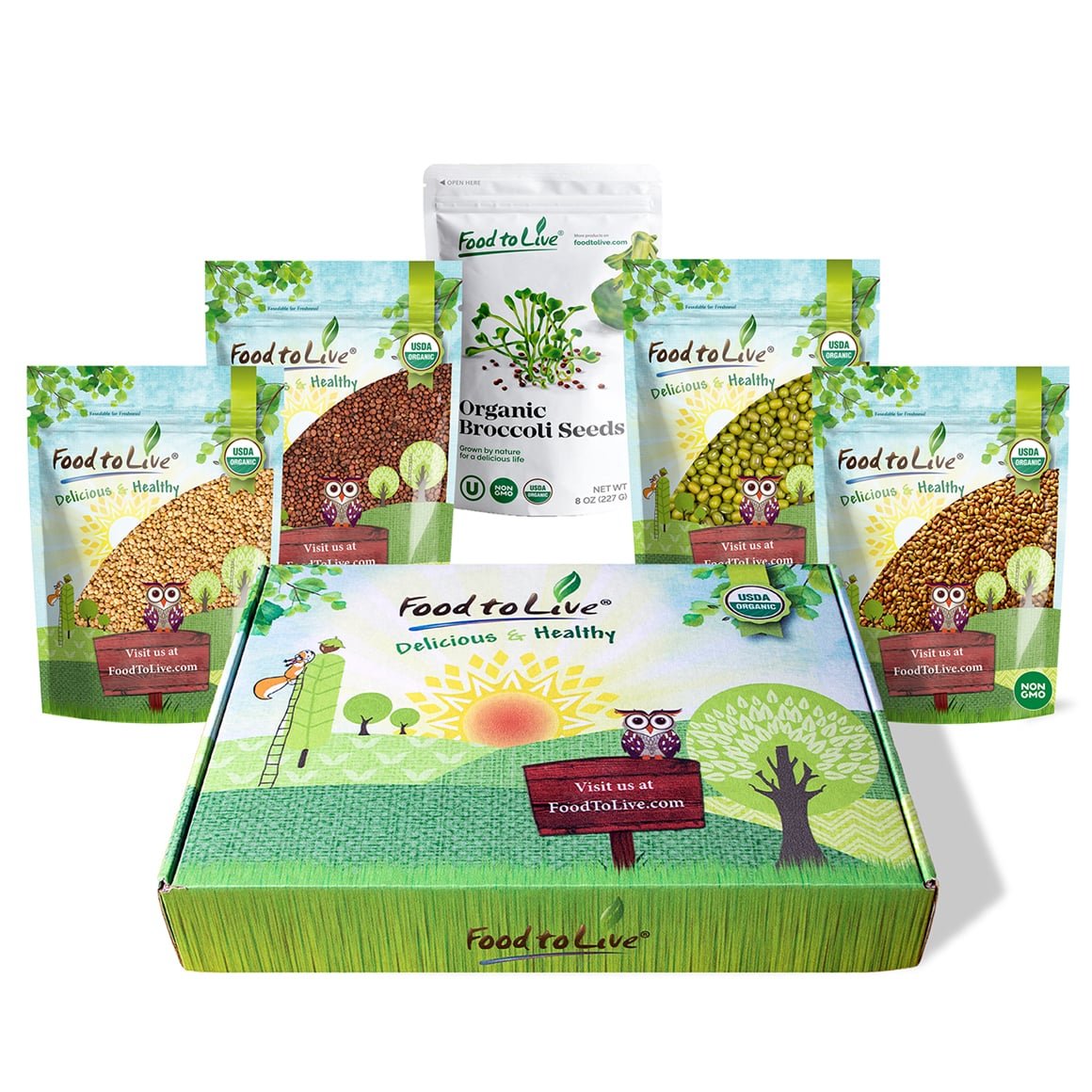 Organic Sprouting Seeds Gift Box