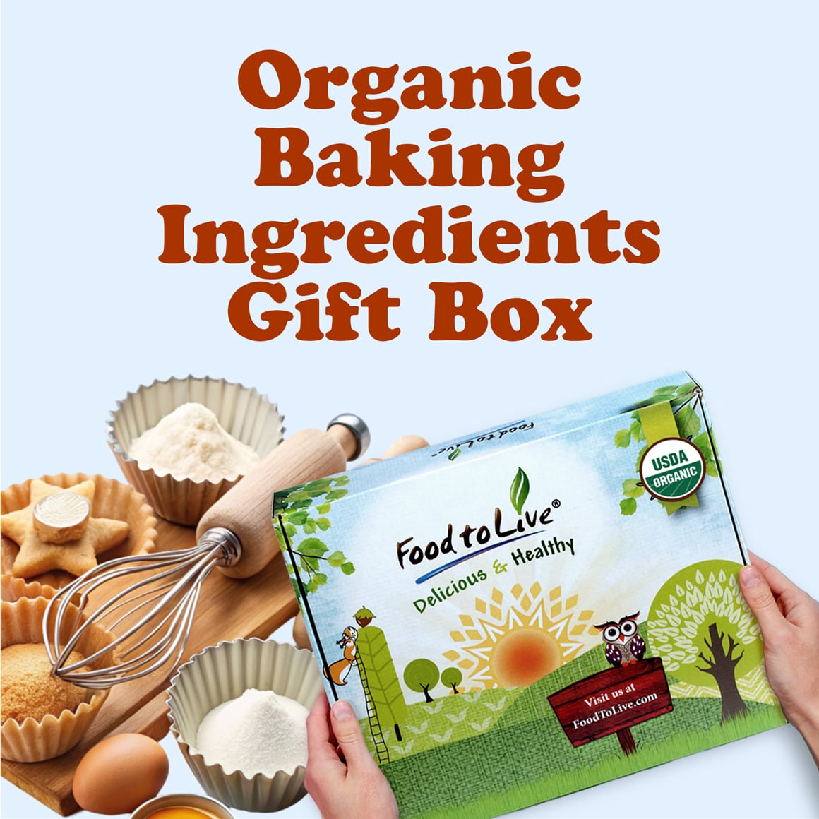 Organic Baking Ingredients Gift Box 1